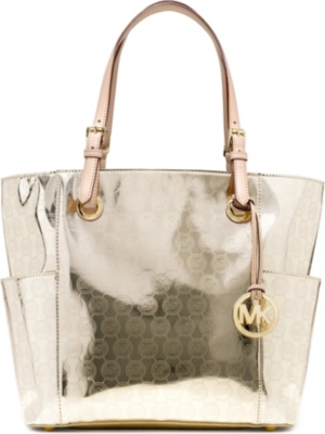 MICHAEL KORS Jet Set metallic tote