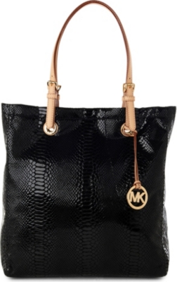 MICHAEL KORS Jet Set mock-python tote