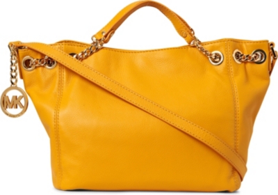 MICHAEL KORS Jet Set Chain medium leather tote (Marigold
