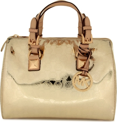 MICHAEL KORS Grayson metallic bowling bag