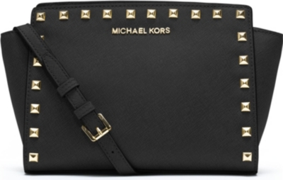 MICHAEL KORS Selma studded saffiano messenger bag