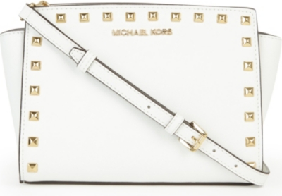 MICHAEL KORS Selma studded saffiano messenger bag