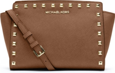 MICHAEL KORS Selma studded saffiano messenger bag