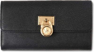 MICHAEL KORS Hamilton large wallet gold (Black