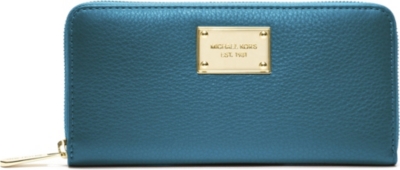 MICHAEL KORS Jet Set pebbled leather wallet