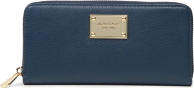 MICHAEL KORS Jet Set pebbled leather wallet