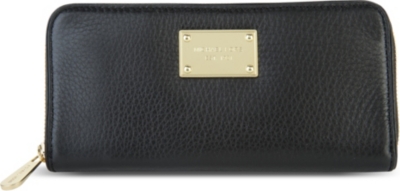 MICHAEL KORS Jet Set pebbled leather wallet