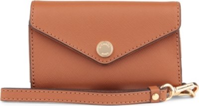 MICHAEL KORS Saffiano leather iPhone wallet wristlet