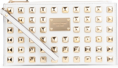MICHAEL KORS Pyramid stud zip clutch
