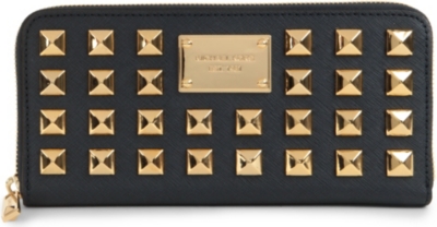 MICHAEL KORS Pyramid studded saffiano leather wallet