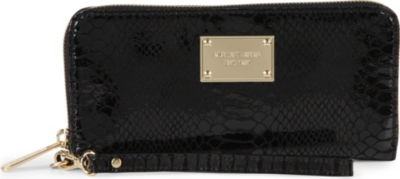 MICHAEL KORS Python-embossed iPhone continental wallet