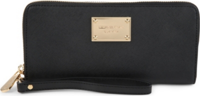 MICHAEL KORS Saffiano leather iPhone wallet