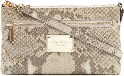 MICHAEL KORS Jet Set mock-python wristlet clutch
