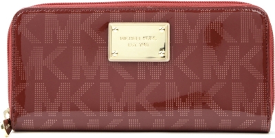 MICHAEL KORS Jet Set patent leather wallet