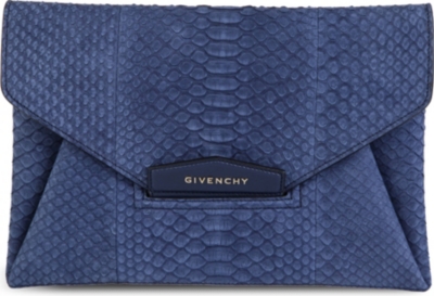 GIVENCHY Antigona python envelope clutch