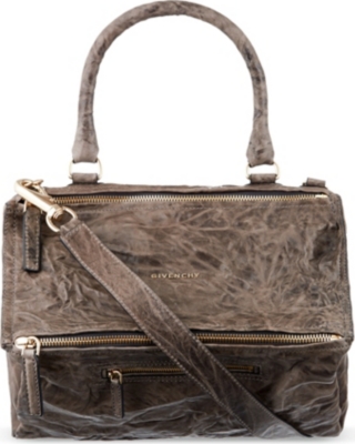 GIVENCHY Pandora medium washed leather satchel