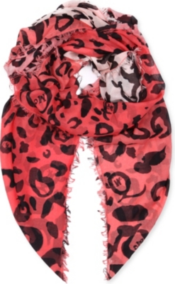 MCQ ALEXANDER MCQUEEN Animal print scarf