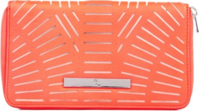 MCQ ALEXANDER MCQUEEN Slash leather zip-around wallet
