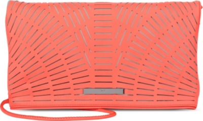 MCQ ALEXANDER MCQUEEN Slash leather fold-over clutch