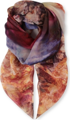 MCQ ALEXANDER MCQUEEN Mineral Placement silk-chiffon scarf