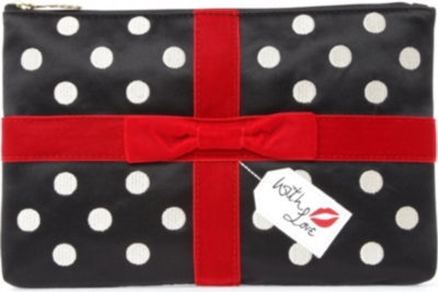 LULU GUINNESS With Love large satin pouch