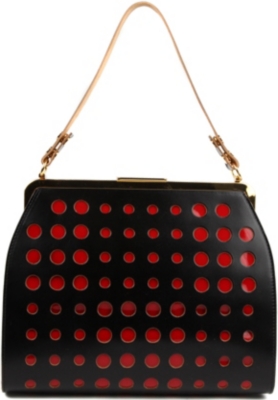MARNI EDITION Perforated patent shoulder bag