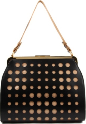 MARNI EDITION Perforated patent shoulder bag