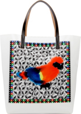MARNI EDITION Parrot Stripe shopper