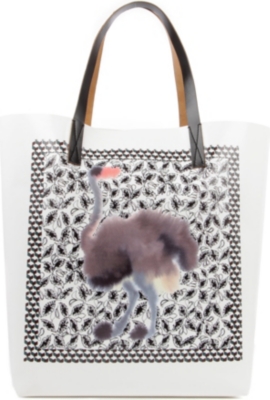 MARNI EDITION Ostrich Square shopper