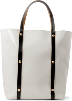 MARNI EDITION Patent studded shopper