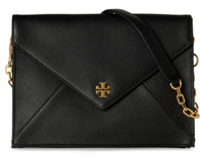 TORY BURCH Robinson Saffiano envelope clutch bag (Black