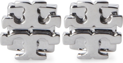 TORY BURCH Large 'T' stud earrings (Silver