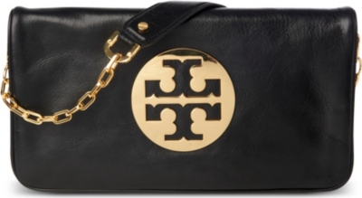 TORY BURCH Reva leather clutch