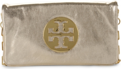 TORY BURCH Reva metallic clutch