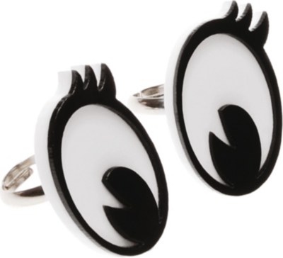 TATTY DEVINE Pair of cartoon eyes rings