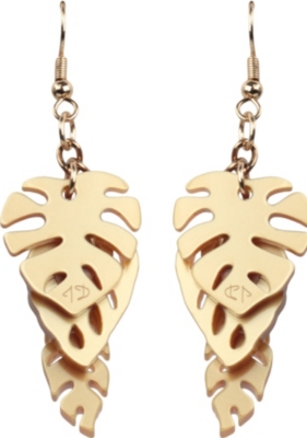 TATTY DEVINE Hot house leaves triple earrings