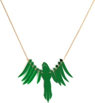 TATTY DEVINE Parakeet necklace (Emerald