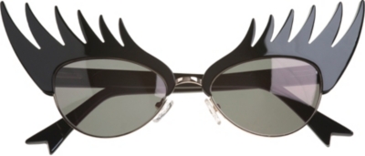 TATTY DEVINE Eyelash round-frame sunglasses