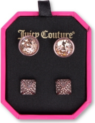 JUICY COUTURE Gemstone stud two-set