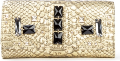 JUICY COUTURE Deco Leather Perry Continental Clutch