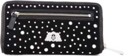 JUICY COUTURE Studded velour wallet