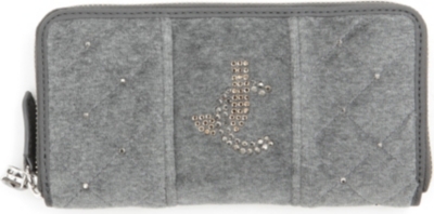 JUICY COUTURE Quilted velour zip wallet