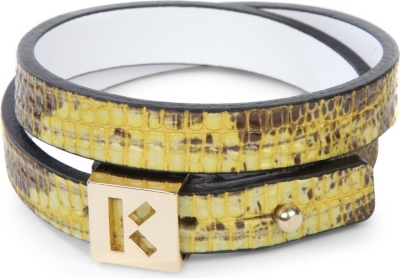 KENZO Mock-croc double wrap bracelet