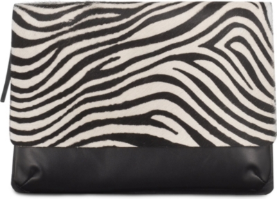 JOSEPH Zebra print pouch