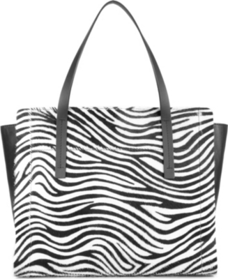 JOSEPH Zebra ponyskin tote