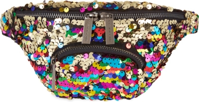 gold sequin bum bag