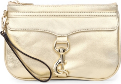 REBECCA MINKOFF Leather wristlet pouch