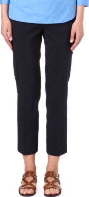 TORY BURCH Harp slim-fit cropped trousers