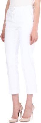 TORY BURCH Harp slim-fit cropped trousers