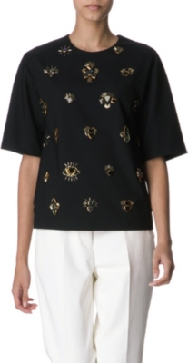 3.1 PHILLIP LIM Embellished stretch-crepe top